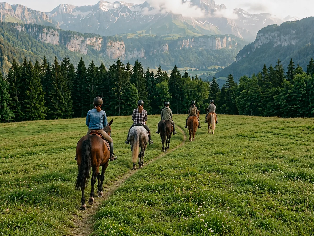 Balade à cheval en Savoie, autour de Villarembert